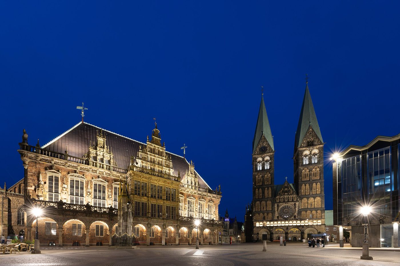 Schnoor-Viertel und Weser in Bremen